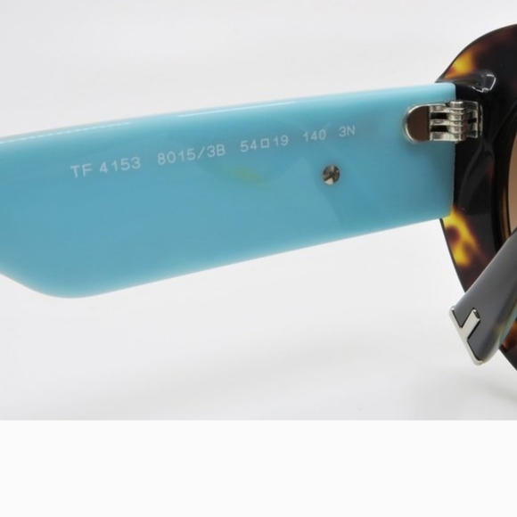 Tiffany & Co. Dark Brown Sunglasses with Turquoise Case - Picture 14 of 16